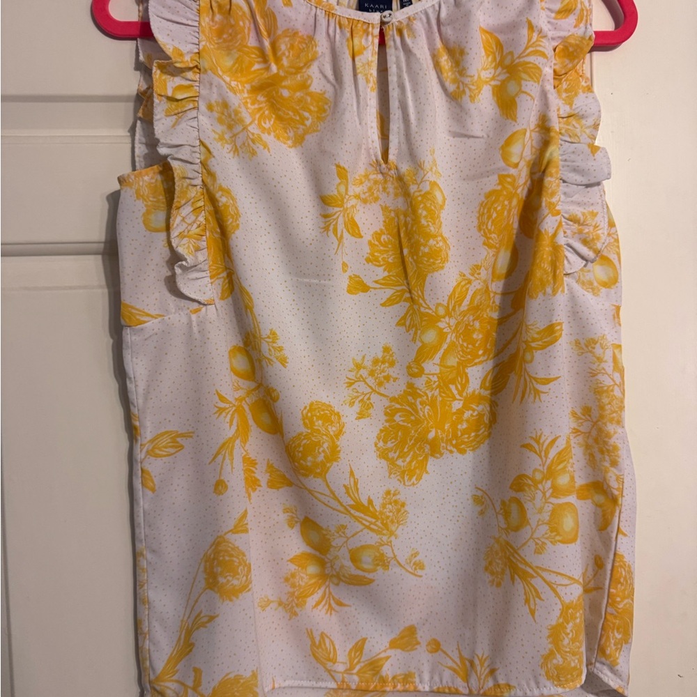 Kaari Blue Yellow Floral Blouse